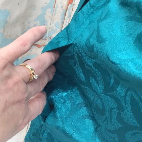 Victoria Secret Womans Gold Label Teal Robe OS Vintage - Picture 8 of 8